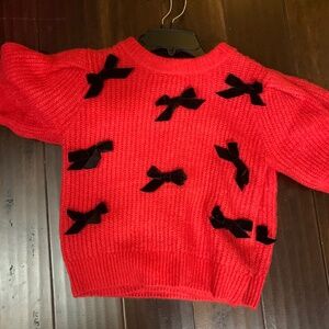 Grils Red sweater size 12/14